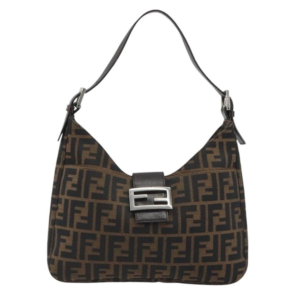 Fendi Zucca Mamma Baguette Shoulder Bag Brown